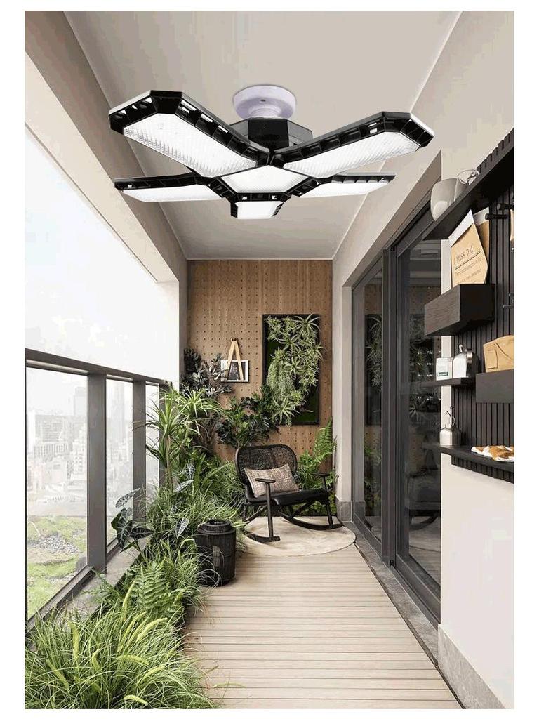 80 Вт Складной светодиодный светильник высокой яркости для гаража для использования в помещении - Светильник в форме ромба для дома или офиса