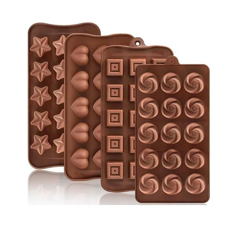 2/4 шт. набор форм для шоколада цветы розы сердца многоразовые силиконовые конфеты кубики льда желе мыло ручной работы украшения торта форма для выпечки