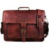 Мужская новая настоящая сумка-портфель для ноутбука через плечо коричневого цвета