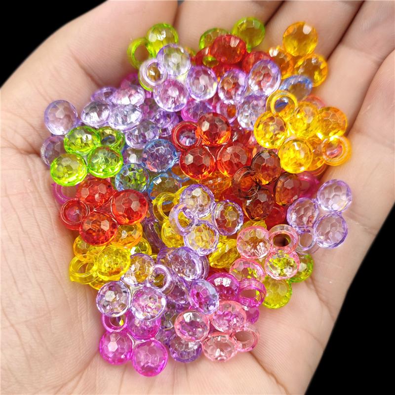 Creative Mixed Colours Necklace Bracelet Pendant For Jewelry Making Transparent DIY Crafts Wholesale Loose Beads 20/40Pcs Drop Heart Arrow