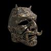 Japanese Hannya Resin Mask With Ancient Silver Finish For Christmas And Halloween