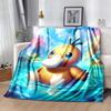 1PC Pokémon Psyduck Pattern Blanket Warm Soft Fluffy Kids and Adult Sofa Bed Throw Blanket Suitable Outdoor Travel Camping