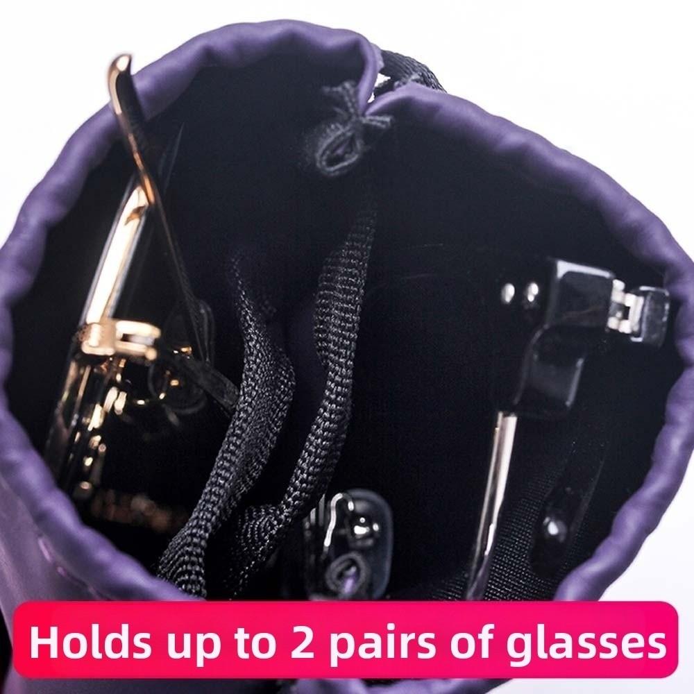 Double-layer Eyewear Storage Bag Large Capacity Sunglasses Protective Pouch Students