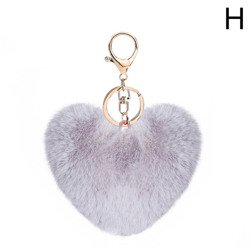 1 шт. помпон сердце любовь брелки плюшевые шарики из меха пушистая модная сумка ювелирные изделия женские украшения автомобиля