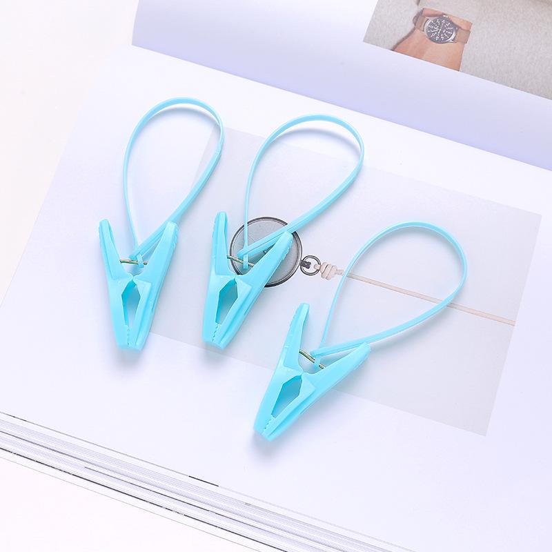 Cable Clothespin Windproof Clothespin Travel Portable Plastic Clip Fixed Underwear Socks Clothespin 12 Packs