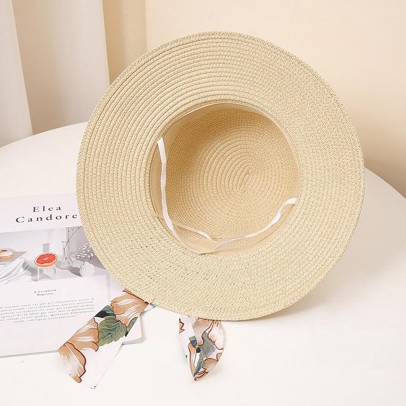 Floral Sun Hat with Bowknot - Wide Brim, UV Protection Straw Cap for Women | Perfect for Summer Beach Vacations & Outdoor Leisure
