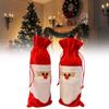 Wine Christmas Bottle Cover Red Nose Santa Claus Bottle Dress Up Bags Props