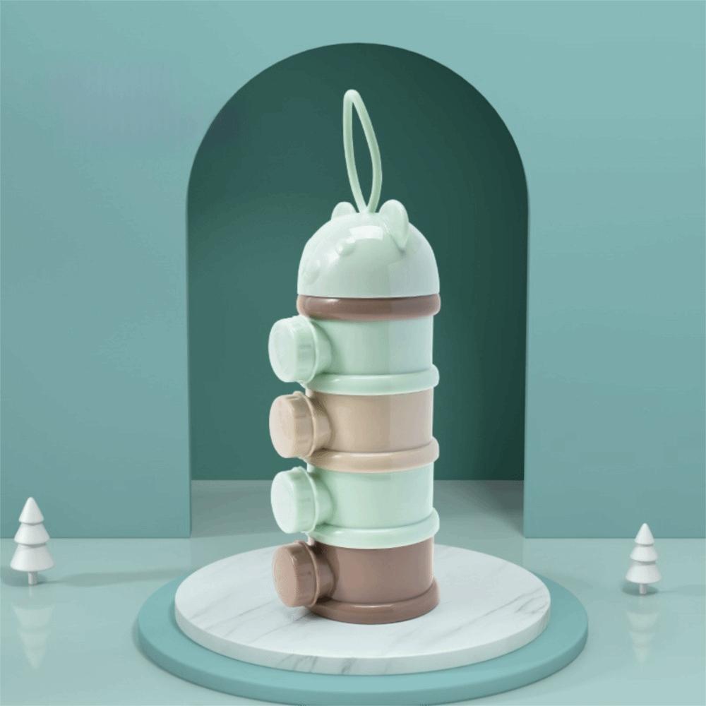 4 Layer Milk Powder Box Multiple Openings Milk Powder Bottles Cartoon Infant Baby Food Storag Box