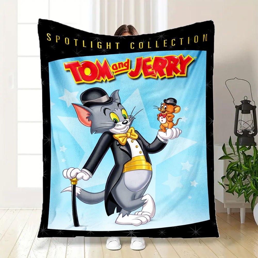 Tom and Jerry Spotlight Collection DVD Box SetBlanket Flannel Throw Blanket for Sofa, Bed, Travel, Camping, Office