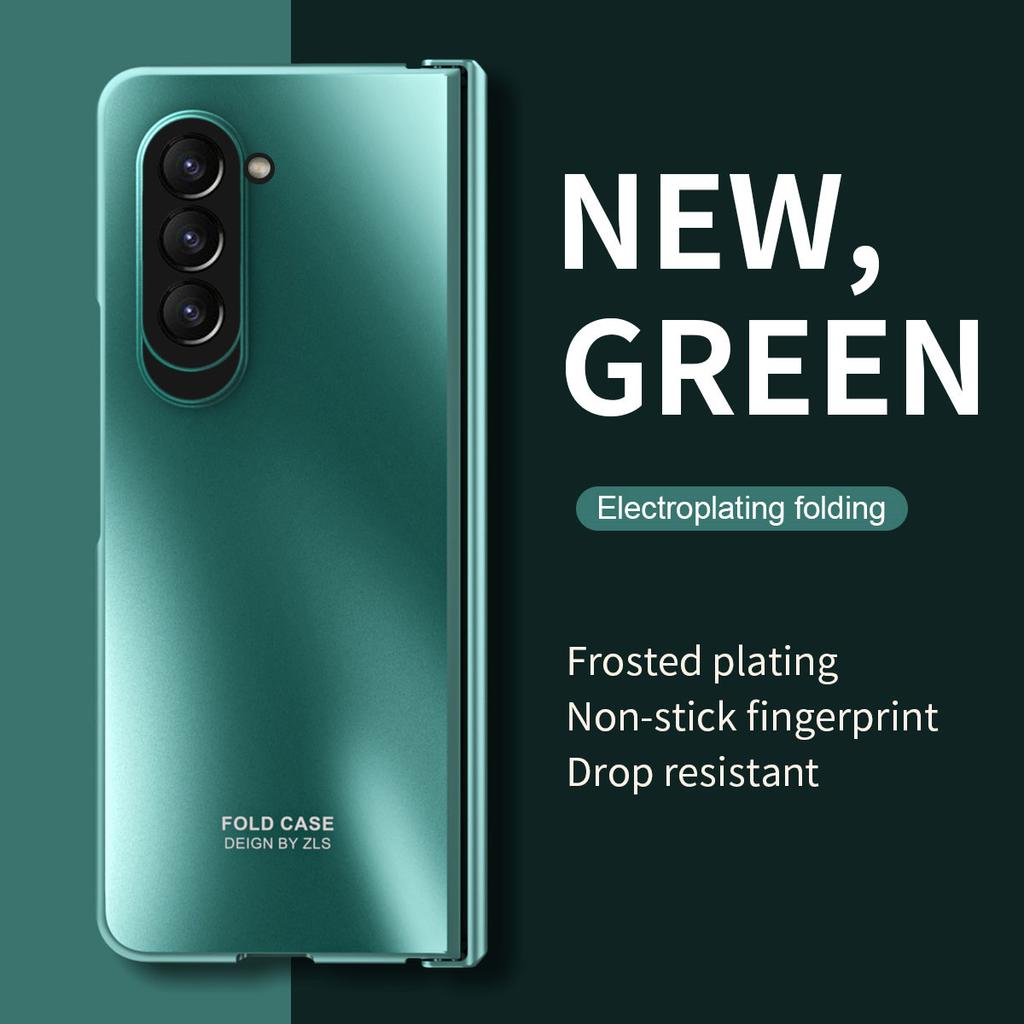 Для samsung fold 5 Противоударный Чехол-книжка с шарниром для Samsung Galaxy Z Fold 5 Fold5 Zfold5 5G Пленка из закаленного стекла Capa