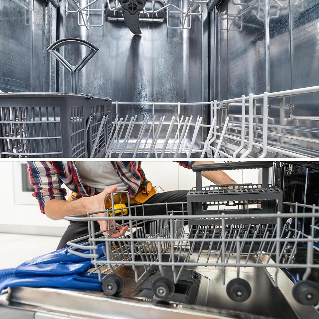 Pack of 4 Dishwasher Upper Rack Wheel Dishwasher Spare Part Dishwasher Wheel Replacement Plastic Texture for Dishwashers