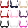 Womens Push Up Underwire Bra 1/2 Cup Lace Lingerie with Sponge Padding Adjustable Strap Support