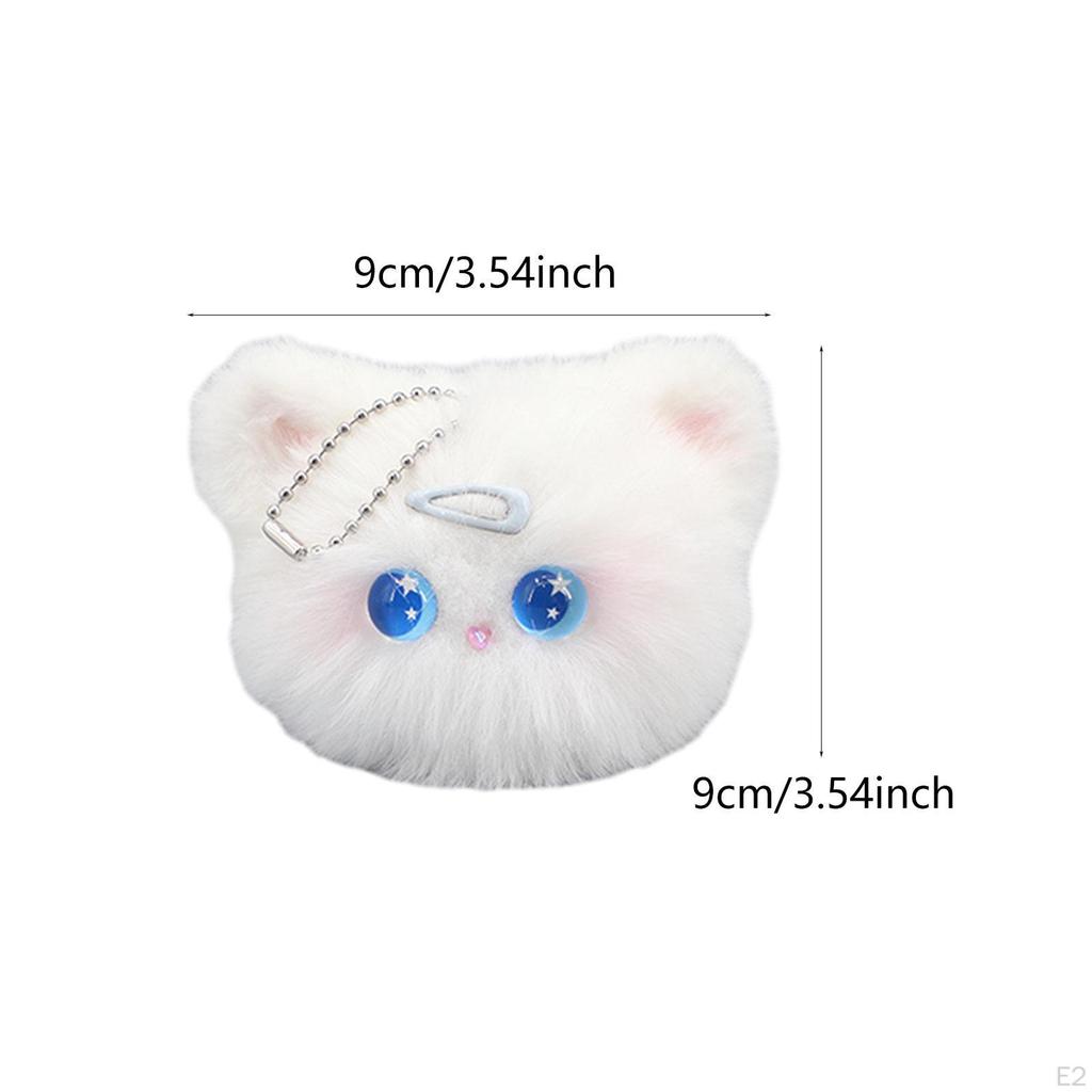 Плюшевый брелок для ключей в виде кошки, подвесной аксессуар, украшение для куклы из мультфильма