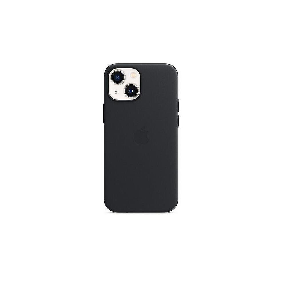 (Midnight Black) (Midnight Black) Leather Phone Case For Iphone 13 Mini Leather Case With Magsafe