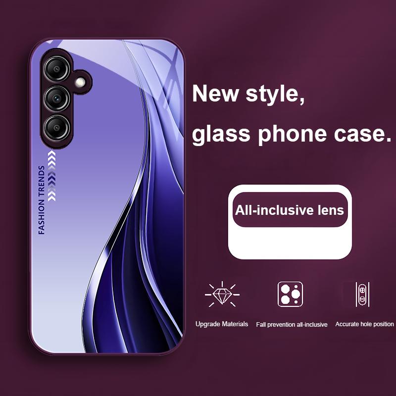 Модные тренды Серебристый для Samsung Galaxy A01 02 03 Core A04 A14 4G A13 54 34 31 20 25 23 22 5G S21 Ultra S20 стеклянный чехол для телефона