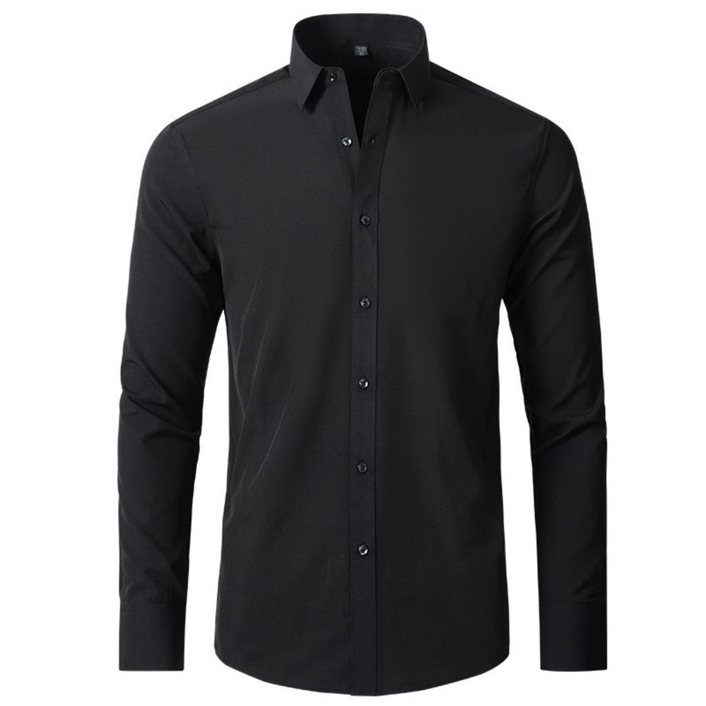 Men's Slim Fit Elastic Shirt, Business Thin Shirt