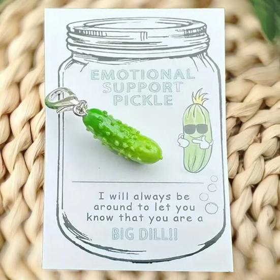 1/2/3 шт. брелок для ключей в виде соленого огурца, брелок для сумки с подвеской в виде позитивной карты, аксессуар для рюкзака для друзей и семьи