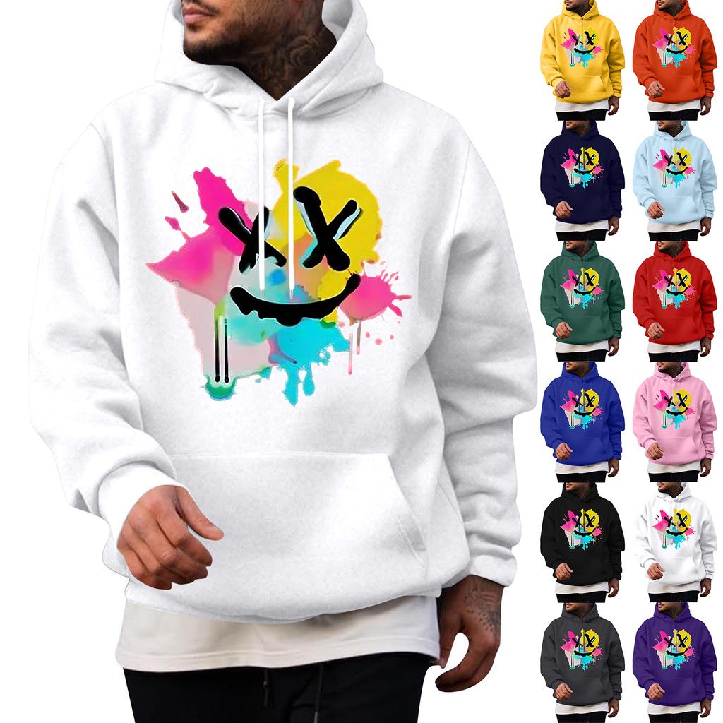 Мужская повседневная толстовка модная толстовка с капюшоном для отдыха топы подростковая уличная мода рубашка с длинным рукавом теплая