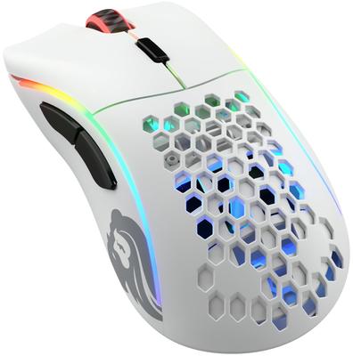 Glorious Model D Беспроводная Игровая Эргономичная 6 Программируемых DPI Белая Боковая Сотовая Мышь Игровая Мышь, Белая, RGB, Кнопки, 12, Кнопки, Мышь, (69 г)
