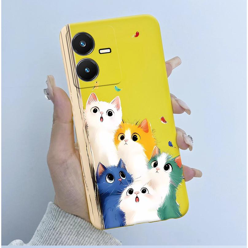 Чехол для Vivo Y22 Y22s Y35 Милый Астронавт Панда Мягкий ТПУ Силиконовый Чехол для телефона для vivoY22s Y 22s V2206 V2207 Y 35 V2205 Coque