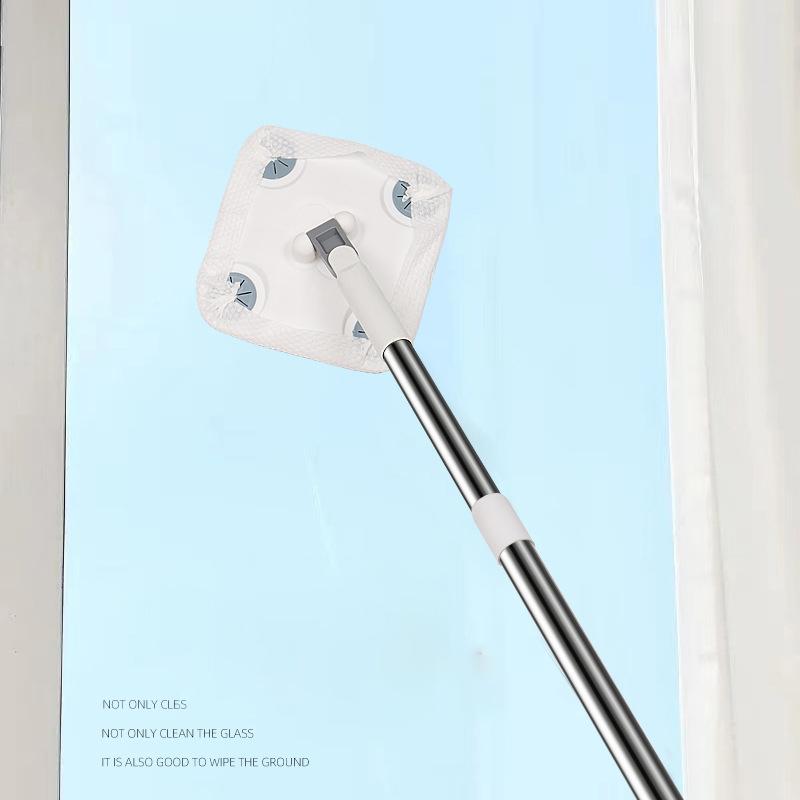 Вращающаяся на 360 градусов швабра для мытья пола с полотенцем для лица, телескопическая штанга, электростатическая швабра для мытья окон и пола, бытовые чистящие средства