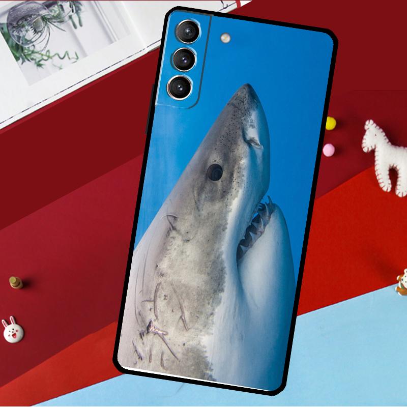 Ocean Shark Tooth Fish Funda For Samsung Galaxy S26 S25 S23 S22 S20 S24 Ultra S9 S10 Plus S21 FE S25 FE Phone Case
