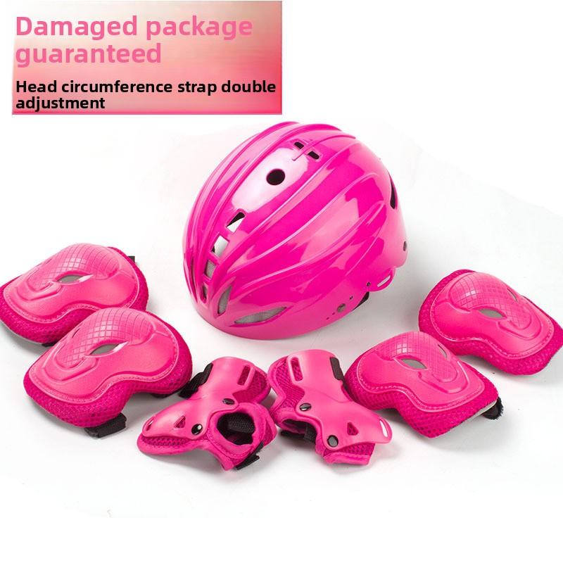 Professional Children's Roller Skating Protective Gear Set Helmet Knee Pads Dual Adjustment Straps Multi-Layer Protection for