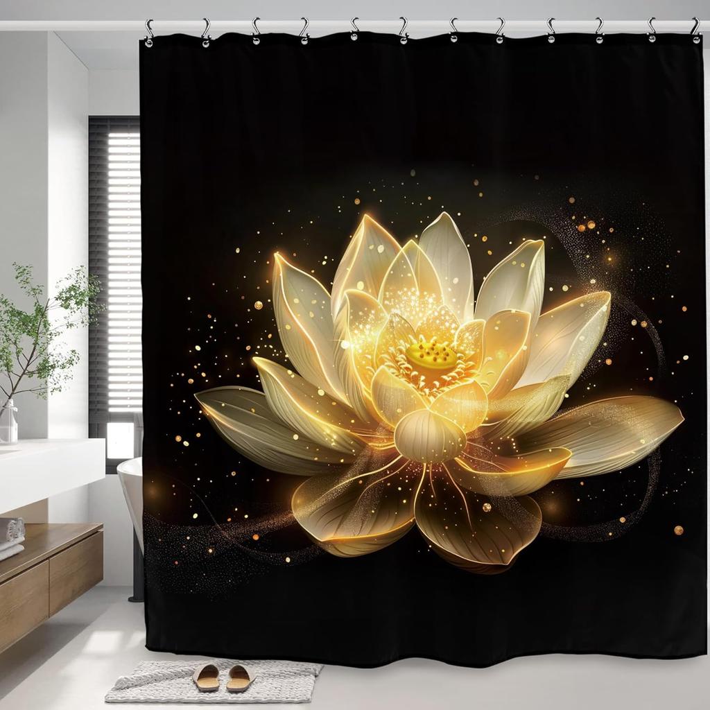 Шторка для душа Zen Lotus Spa Чернильные цитаты Медитация Вдохновляющая Мотивационная Библейская Ванная Комната Набор Аксессуары Декор с