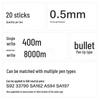 Deli 0.5mm Black Retractable Gel Pen Refills