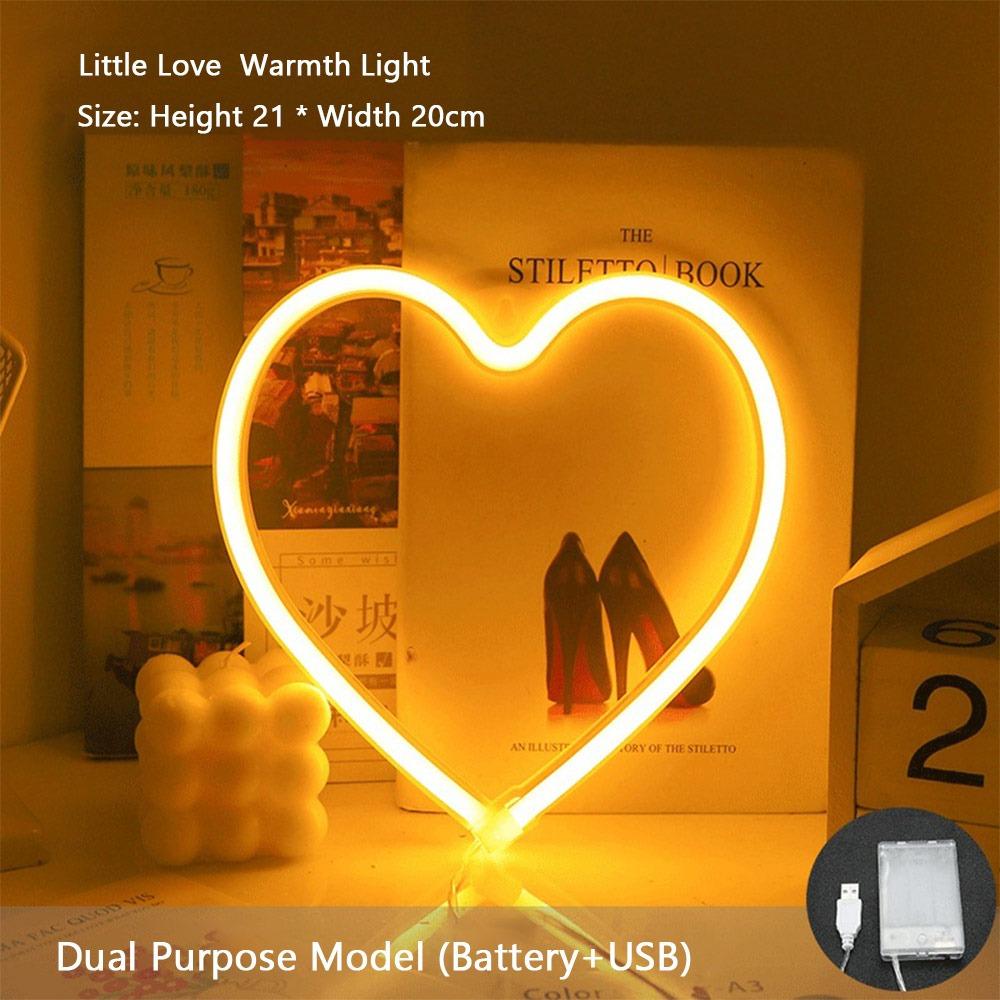 LED Atmosphere Light Love Shape Light Battery Powered Wall Lamp  Valentine's Day Gifts