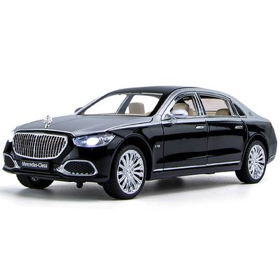 1:24-масштабная модель автомобиля из сплава Benz S680, игрушечный автомобиль с откатным механизмом со звуком и светом для подарочных коллекционных предметов, литье под давлением, модель автомобиля