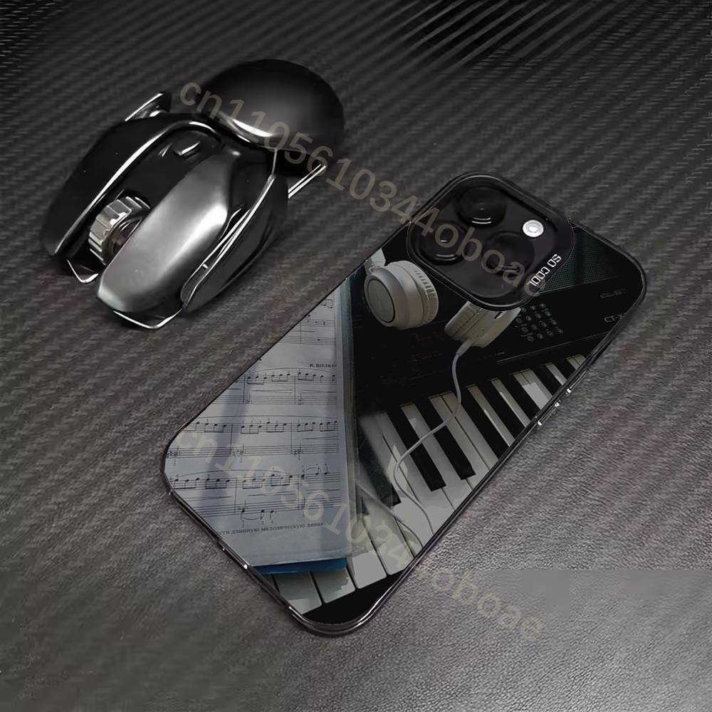 Чехол для телефона 'Классическая музыка пианино' для iPhone 17,16,15,14,13,12,11,Pro,MAX,Plus, мягкий ТПУ, приятный для кожи