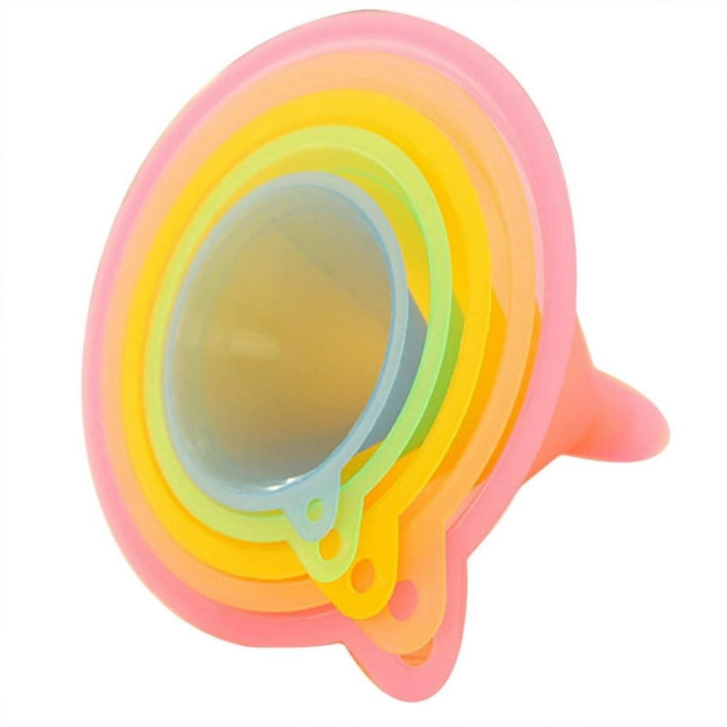 5 шт. Набор кухонных воронок, большой, средний, маленький, пластиковый, цветной, набор воронок, различные жидкие кухонные воронки для масла для использования на кухне