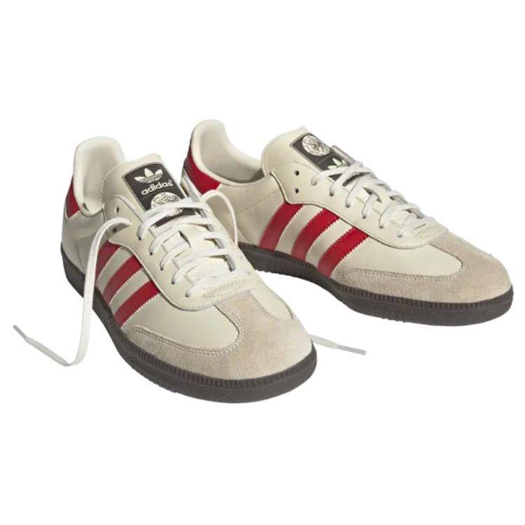 Ajax x adidas Samba Homage Мужские кроссовки Кремовый Кремово-белый Командный-Коллегиальный-Красный IE7684