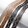 Solid Color Western Studded Belt Gothic Star Waistband Trouser Belt Y2K Punk Belt  Unisex
