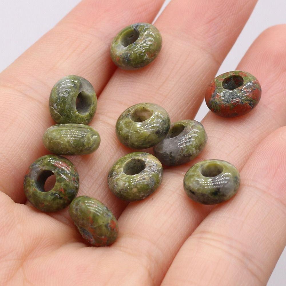 Agates Agates Stone Beads Colorful Lotus Perforated Beads Big Hole Loose Beads Girl Gifts
