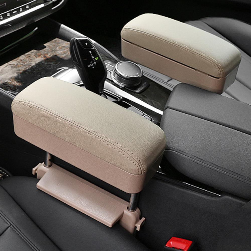 PU Leather Car Seat Armrest Box Auto Center Console Pad Cover Protector With Car Seat Gap Storage Box Universal Car Accessories