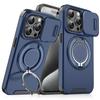 Чехол для iPhone 16 Pro Max, Магнитная крышка для камеры, Чехол для телефона с вращающимся на 360° кольцом-держателем для iPhone 16