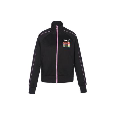 Куртка с логотипом и воротником-стойкой на молнии, женская, черная 535181-01