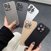Оригинальный цветной Ультратонкий Матовый ТПУ Чехол для iPhone 16 15 14 Plus 13 12 17 Pro Max Стеклянная Защита Камеры Ударопрочный Тонкий Чехол