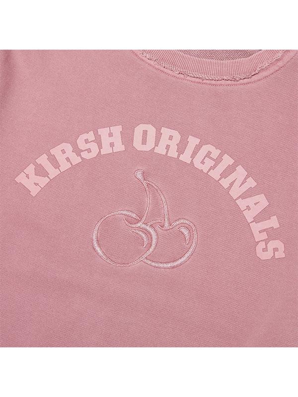 KIRSH Свитшот кроп с пигментной окраской 'Arch Cherry' [Розовый]