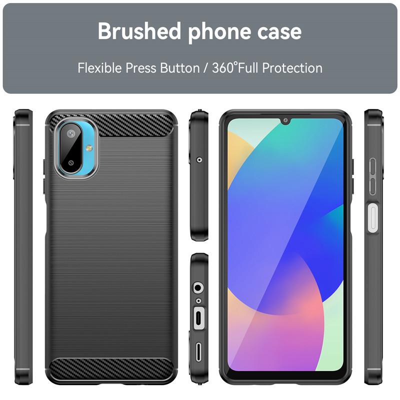 Для Samsung Galaxy F06 5G Чехол для Samsung Galaxy F14 F05 F06 Чехол из углеродного волокна Противоударный силиконовый бампер для Samsung F06