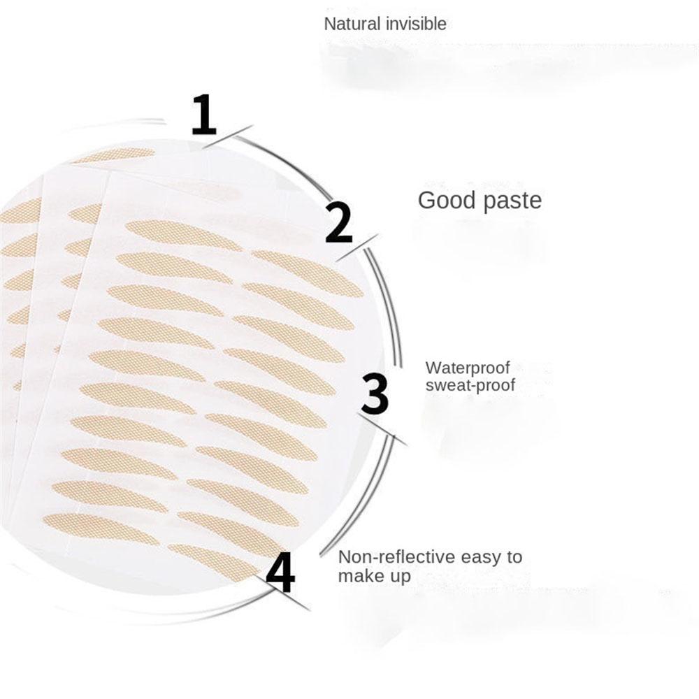 10sheet Gauze Lace Mesh Invisible Double Eyelid Sticker Waterproof Transparent Natural Self-adhesive Eyelid Tape Eye Makeup Tool