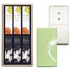 Condolence Incense Gift Set In Paulownia Wood Box [Hana No Tabi, 2 Types, Sandalwood, with Inner Wrapping] Made In Japan, Low Smoke, Perfect for