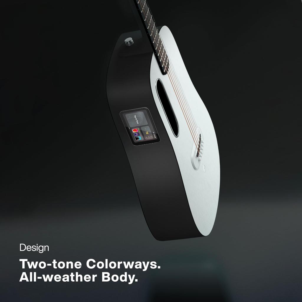 LAVA ME PLAY АКУСТИЧЕСКАЯ ЭЛЕКТРОГИТАРНАЯ Умная гитара 36 футов Идеальная сумка Серая