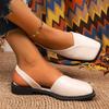 Women Platform Sandals Low Heels Sandals Comfortable Designer Shoes Elegant Square Toe Flat Anti-slip Shoes for Women