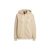 Hooded Solid Color Drawstring Jacket Women Outerwear Beige IK9893
