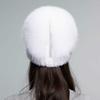 Winter Mink Hats for Women Real Fox Fur Russian Style Fur Caps Fashion Rhinestone Warm Outdoor Sports Beanie