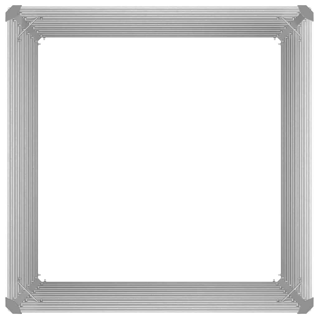 Raised Garden Bed 100 x 100 x 77 cm Galvanized Steel Green