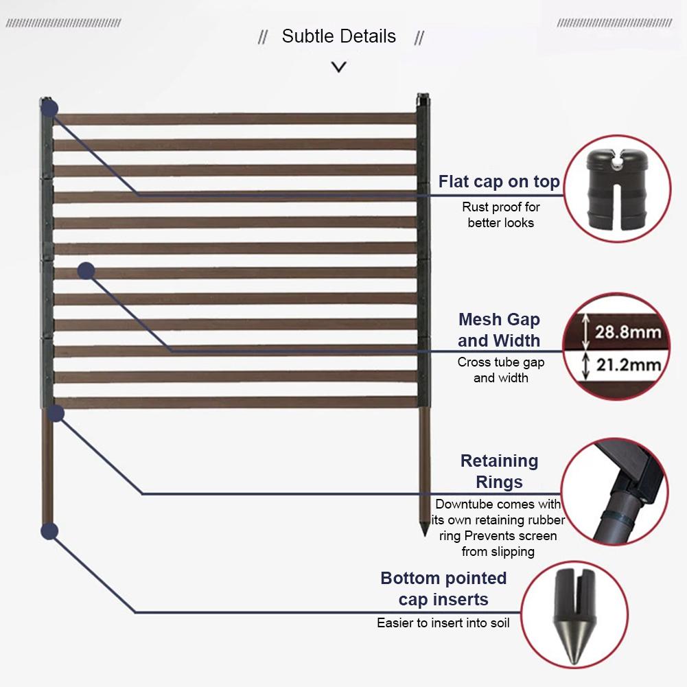 90x120см Металлический забор для уединения Стальная труба с полиэтиленовым покрытием Панель-экран для уединения Забор для улицы, заднего двора, сада, патио, украшение, подарки